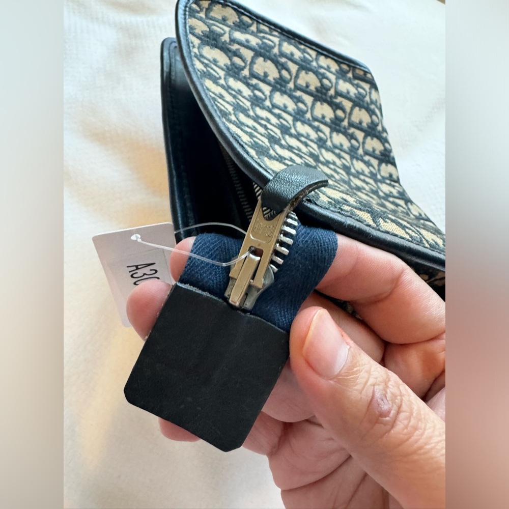 Dior Blue and Tan Clutch - Picture 9 of 16